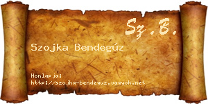 Szojka Bendegúz névjegykártya